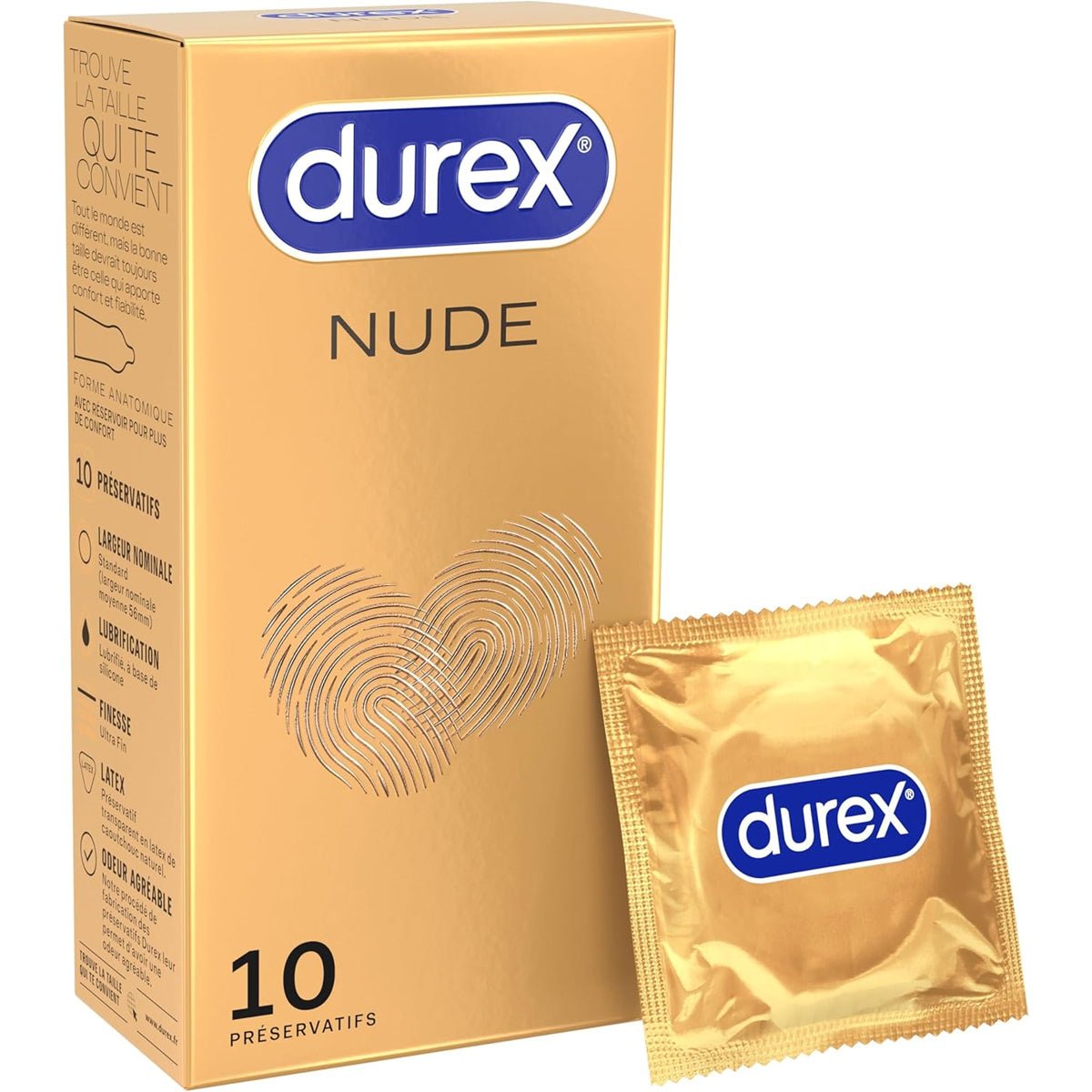 Durex Nude - Ultra-Fin & Anatomique - Condomz