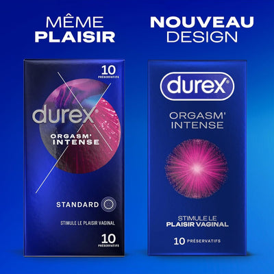 Durex Orgasm'Intense - Nervuré & Perlé - Condomz