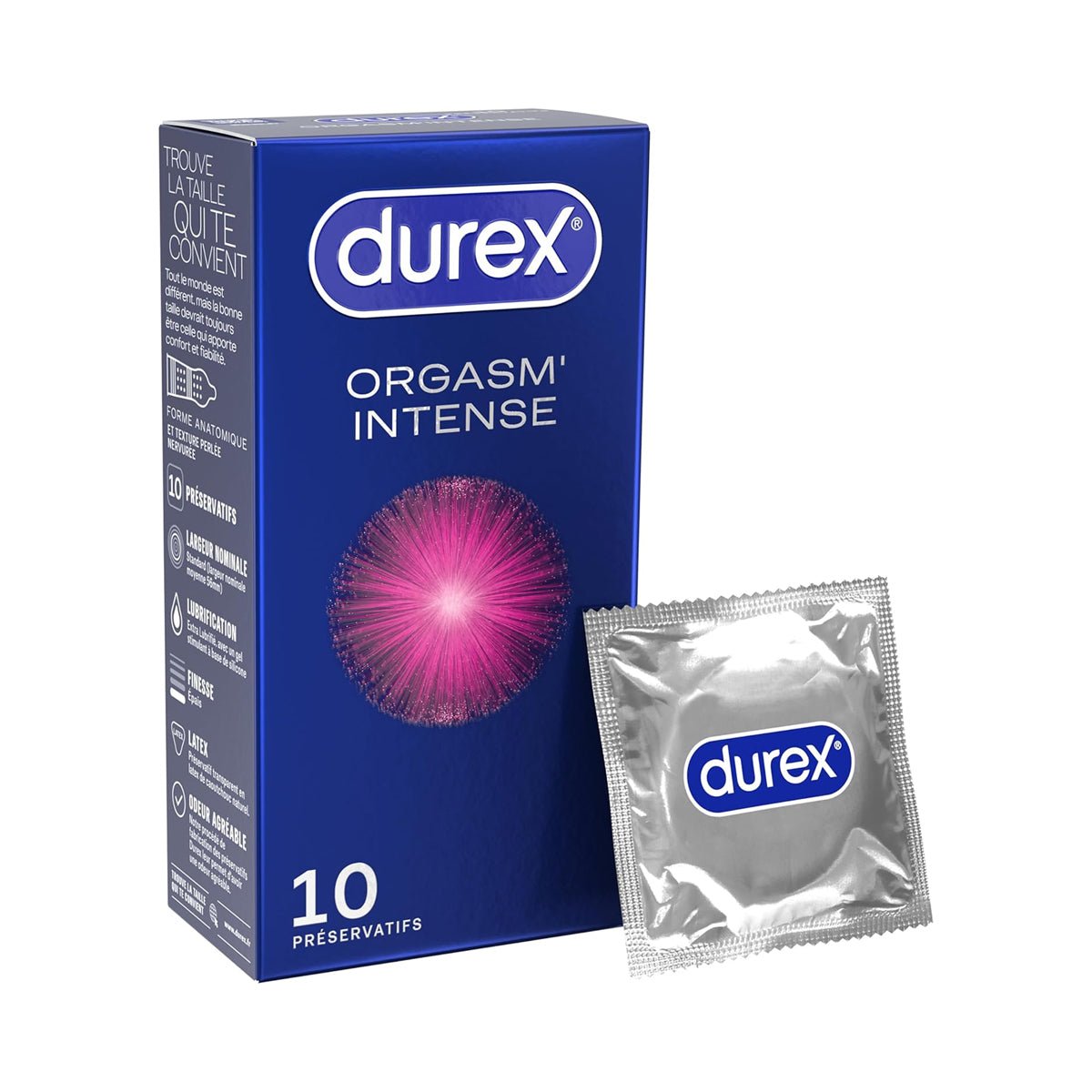 Durex Orgasm'Intense - Nervuré & Perlé - Condomz