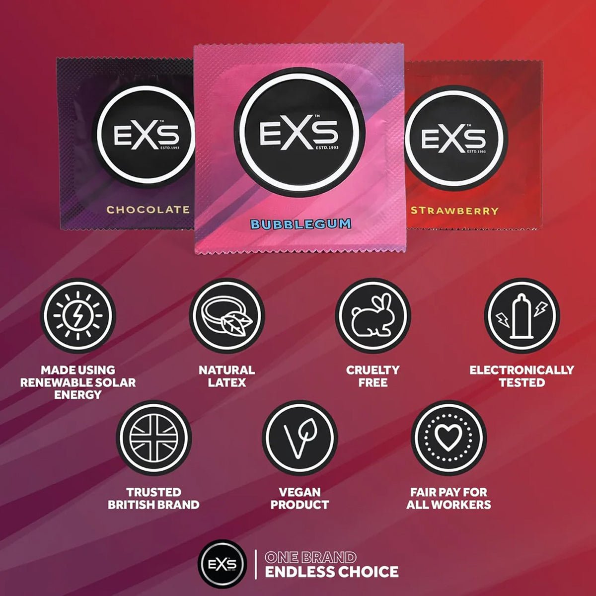 EXS Mixed Flavoured - Parfumé & Parfums Assortis - Condomz