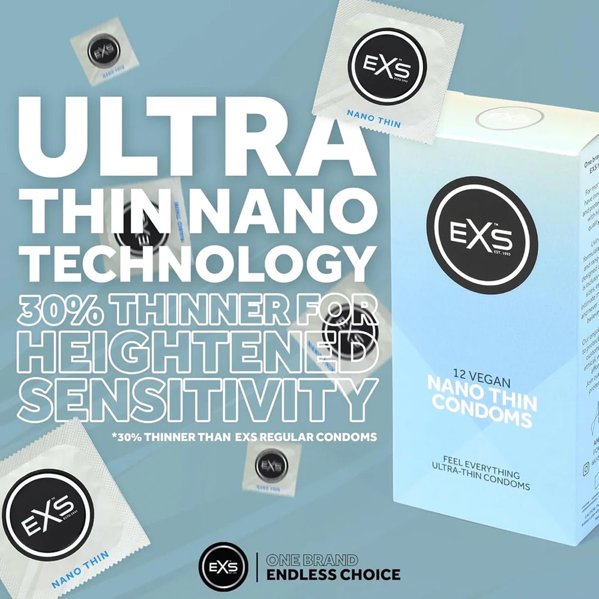 EXS Nano Thin - Ultra-Fin & 53 mm - Condomz