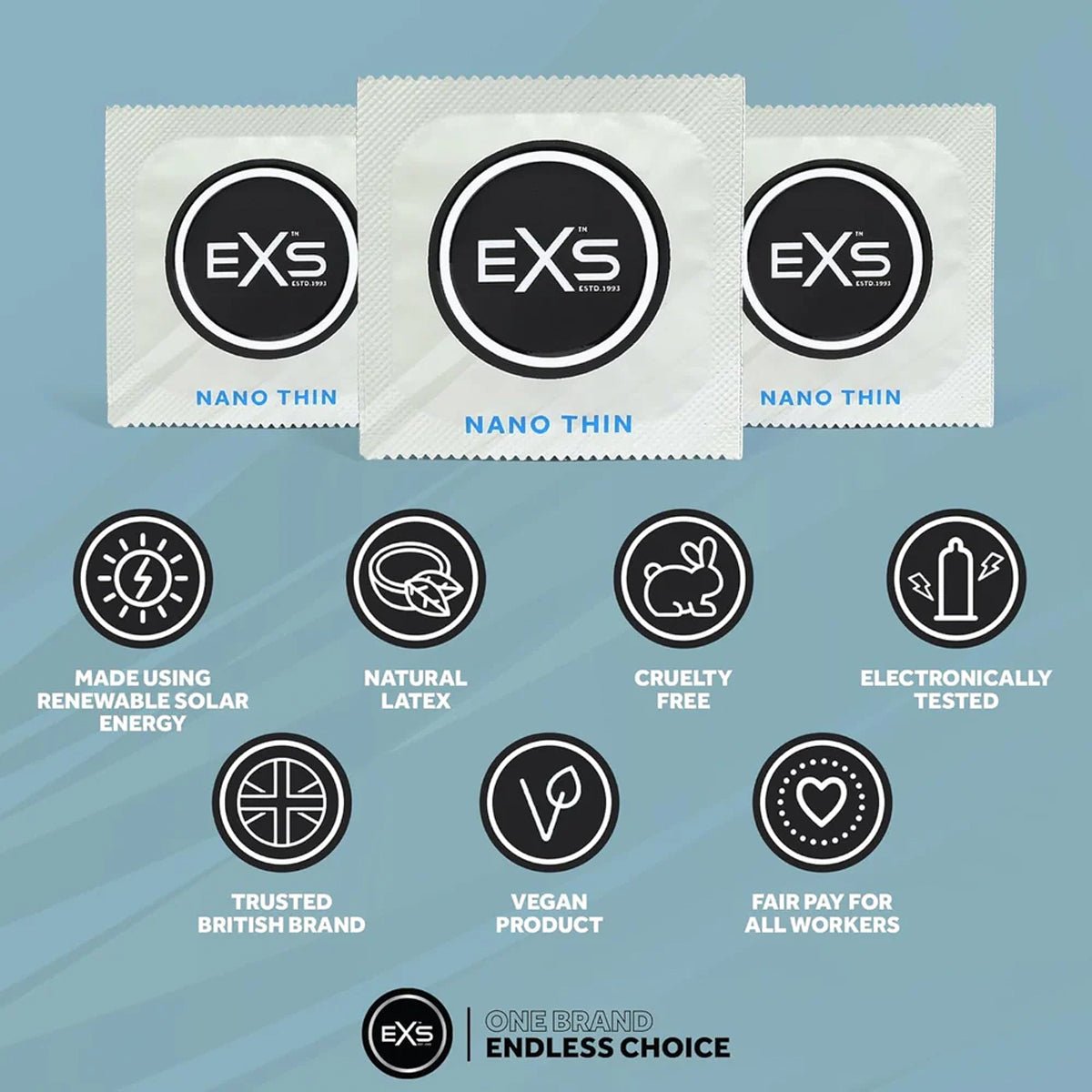 EXS Nano Thin - Ultra-Fin & 53 mm - Condomz