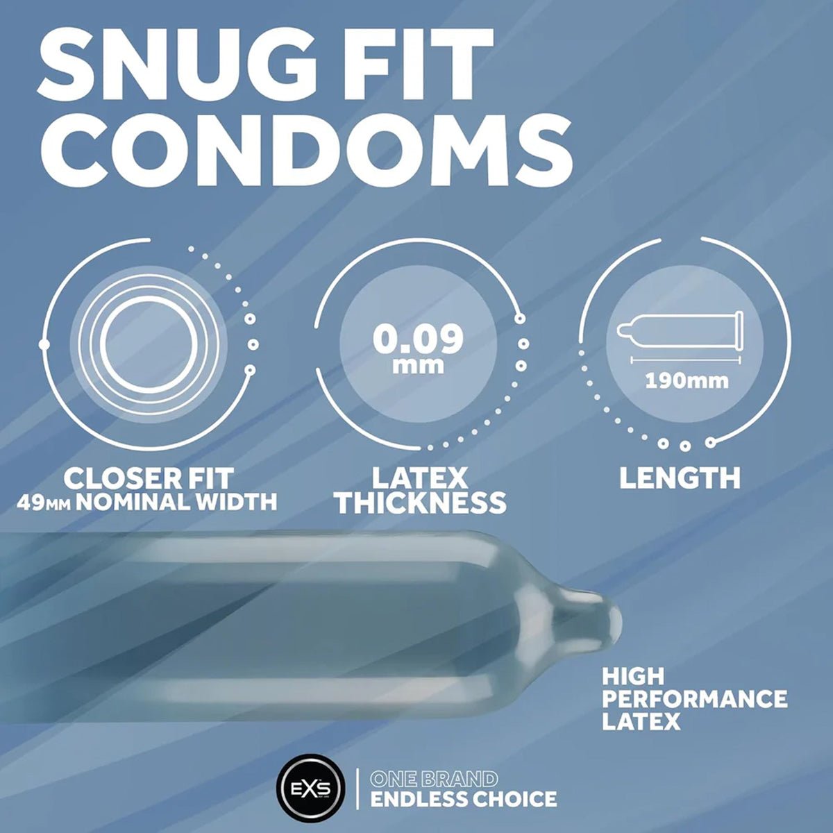 EXS Snug Fit - Taille Ajustée & Anatomique - Condomz