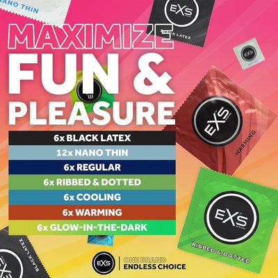 EXS Variety Pack 2 - 48 préservatifs - Condomz