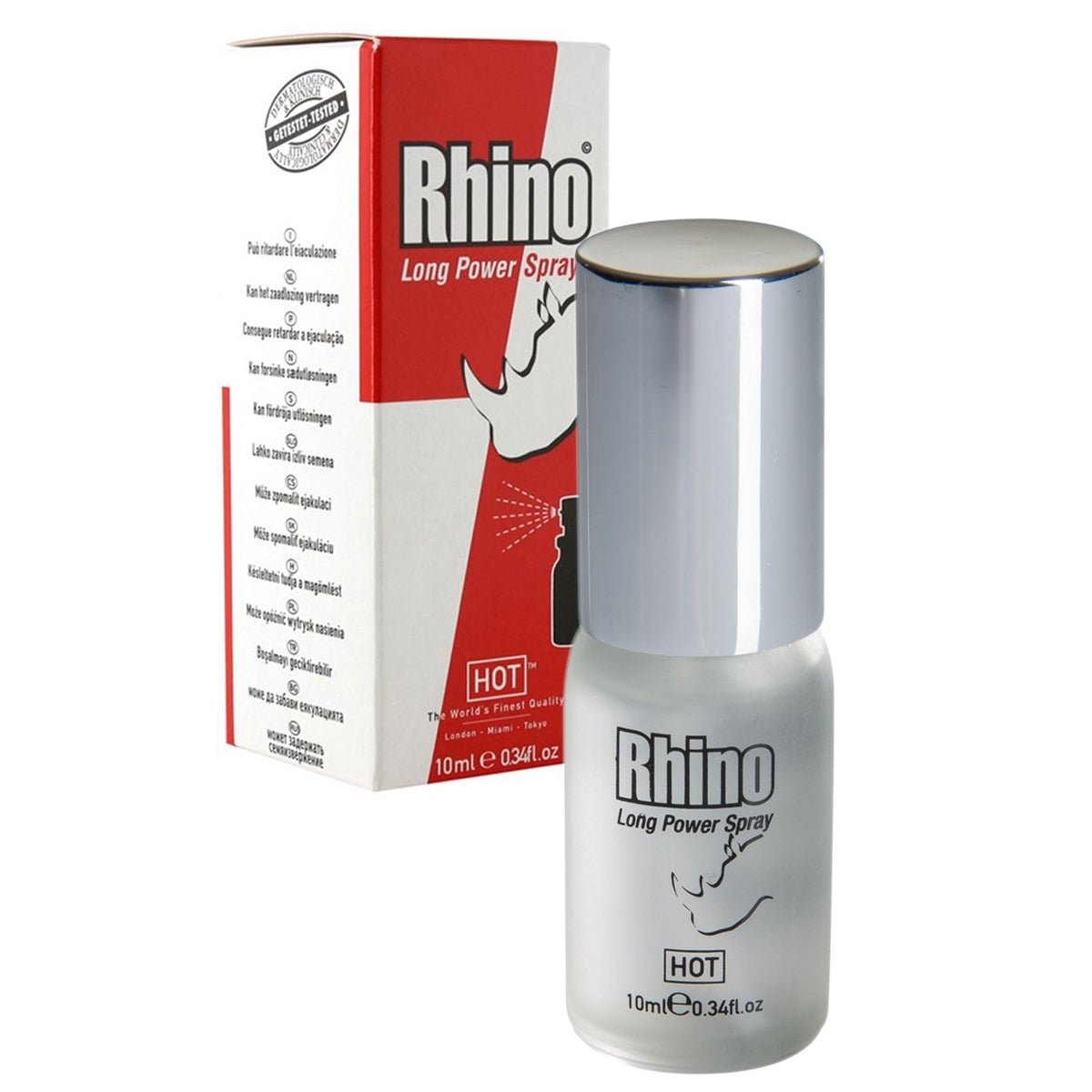 Hot Rhino Long Power Spray - Effet Retardant - Condomz