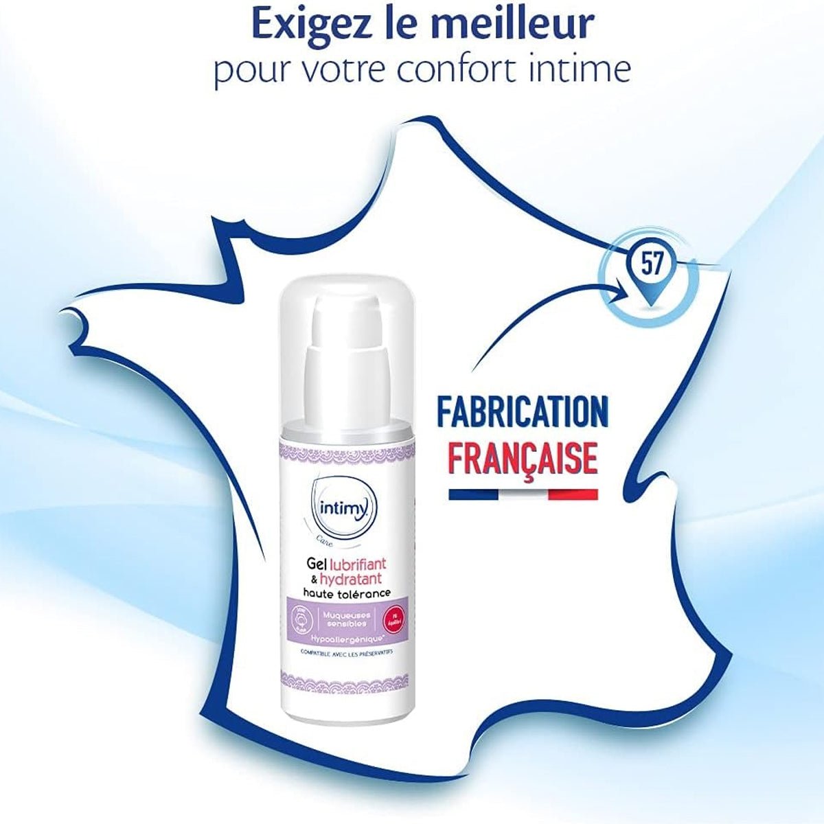 Intimy Care Gel lubrifiant et hydratant - Équilibrant pH - Condomz