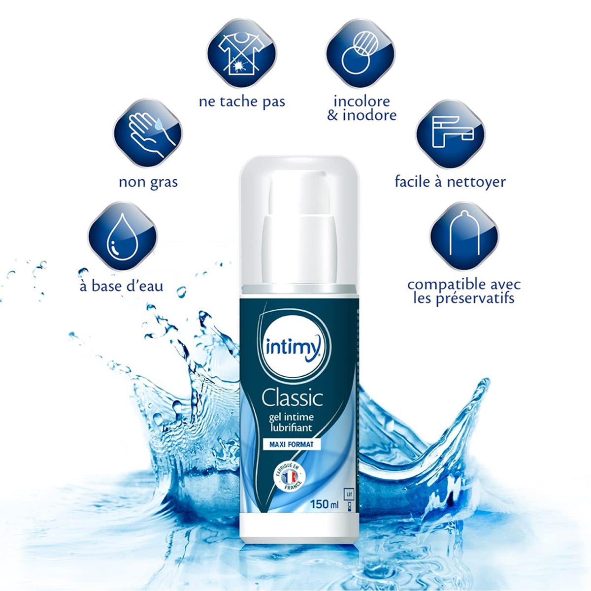 Intimy Gel lubrifiant intime - Hydratant & À Base d'Eau - Condomz