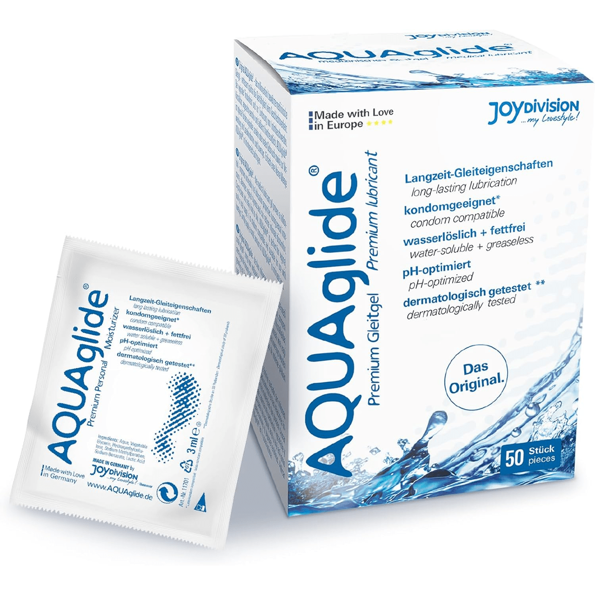JoyDivision AQUAglide - Longue Durée & Équilibrant pH - Condomz