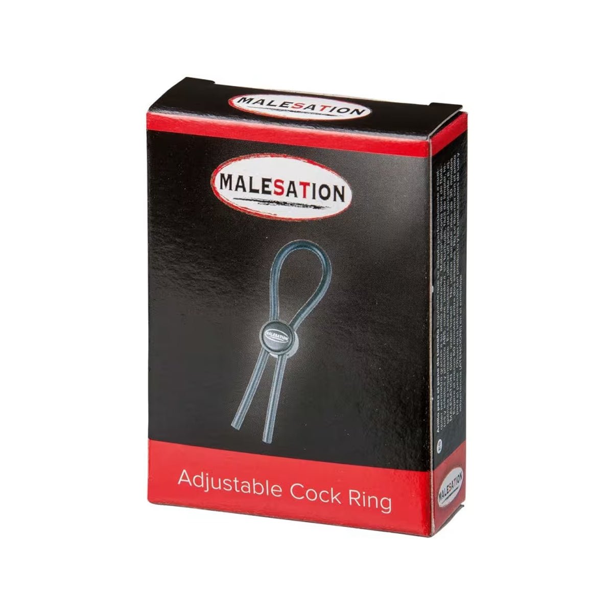 Malesation Adjustable Cockring - Effet Retardant & Noir - Condomz