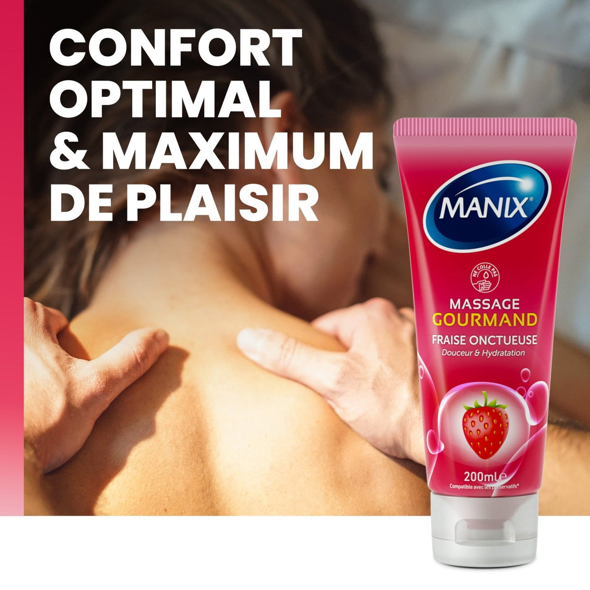Manix Massage Gourmand - Parfumé & Hydratant - Condomz