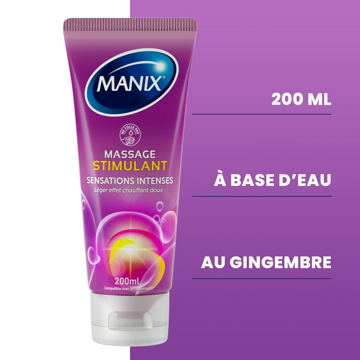 Manix Massage Stimulant - Effet Picotant & Équilibrant pH - Condomz