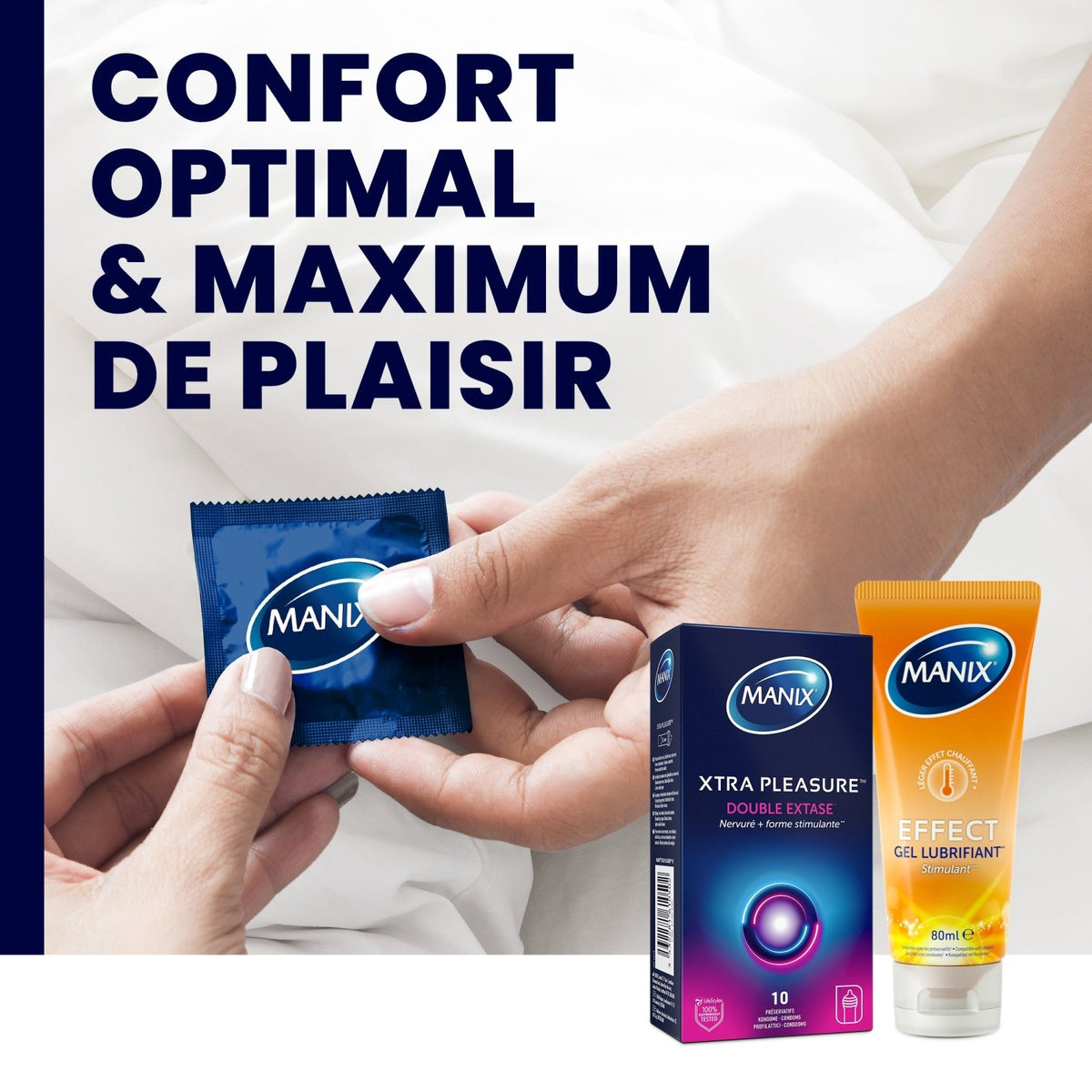 Manix Xtra Pleasure Double extase - Nervuré & Perlé - Condomz