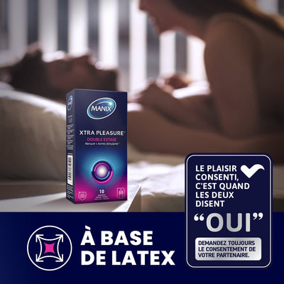 Manix Xtra Pleasure Double extase - Nervuré & Perlé - Condomz