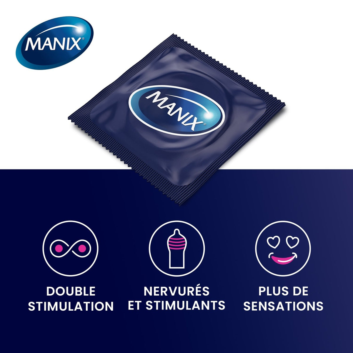 Manix Xtra Pleasure Double extase - Nervuré & Perlé - Condomz