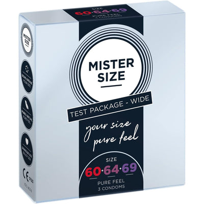 Mister Size Test package - Toutes Tailles & Ultra-Fin - Condomz