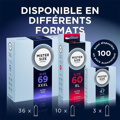 Mister Size Test package - Toutes Tailles & Ultra-Fin - Condomz