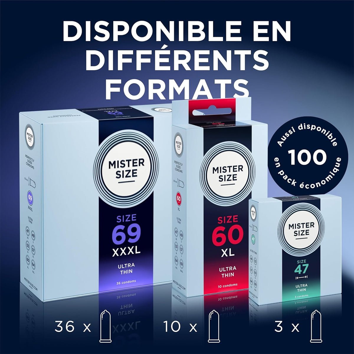 Mister Size - Toutes Tailles & Ultra-Fin - Condomz
