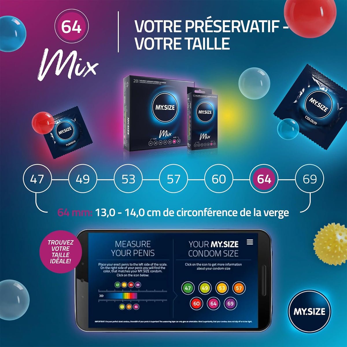 MySize Mix - Ultra-Fin & Parfumé - Condomz