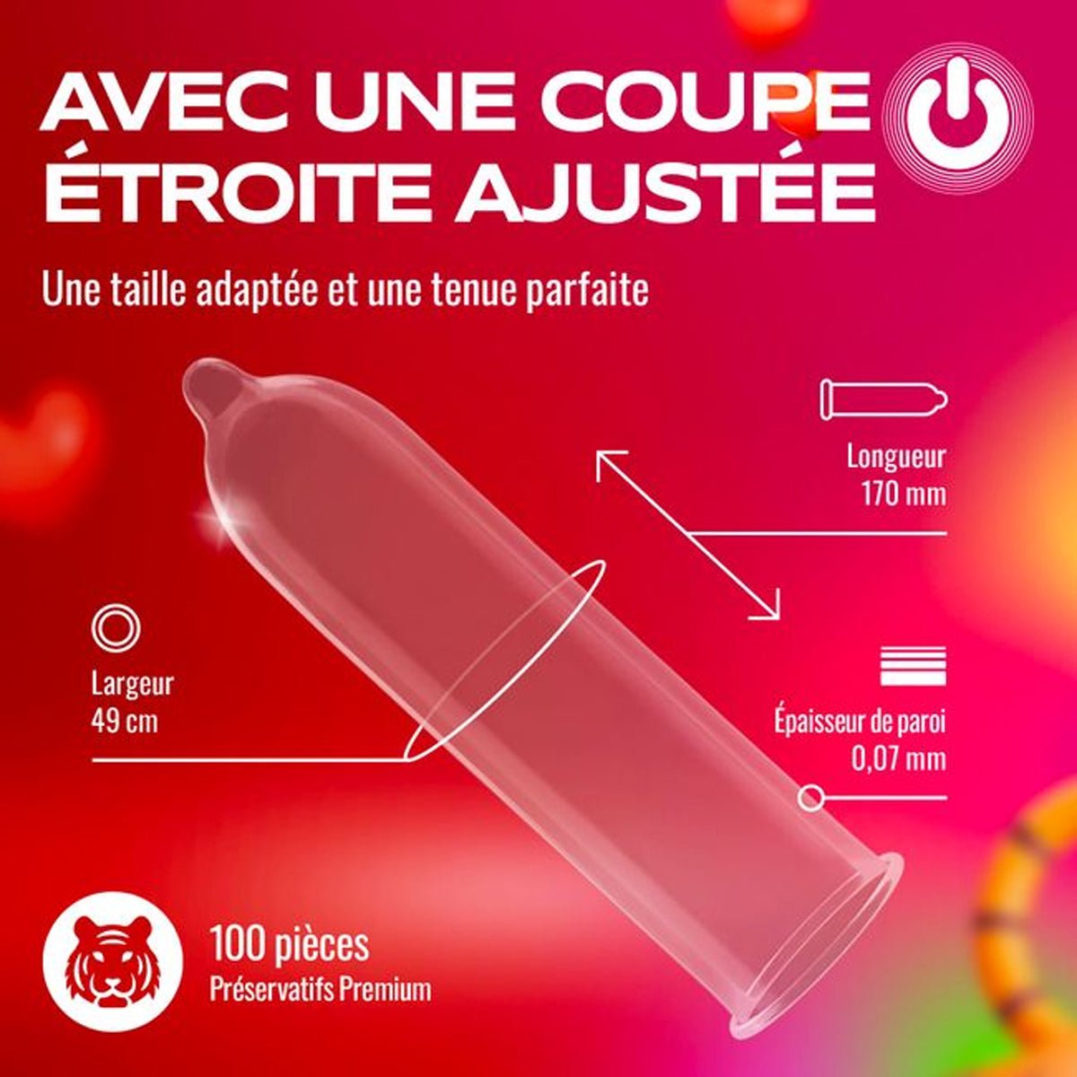 On Little Tiger - Taille Ajustée & Extra-Lubrifié - Condomz