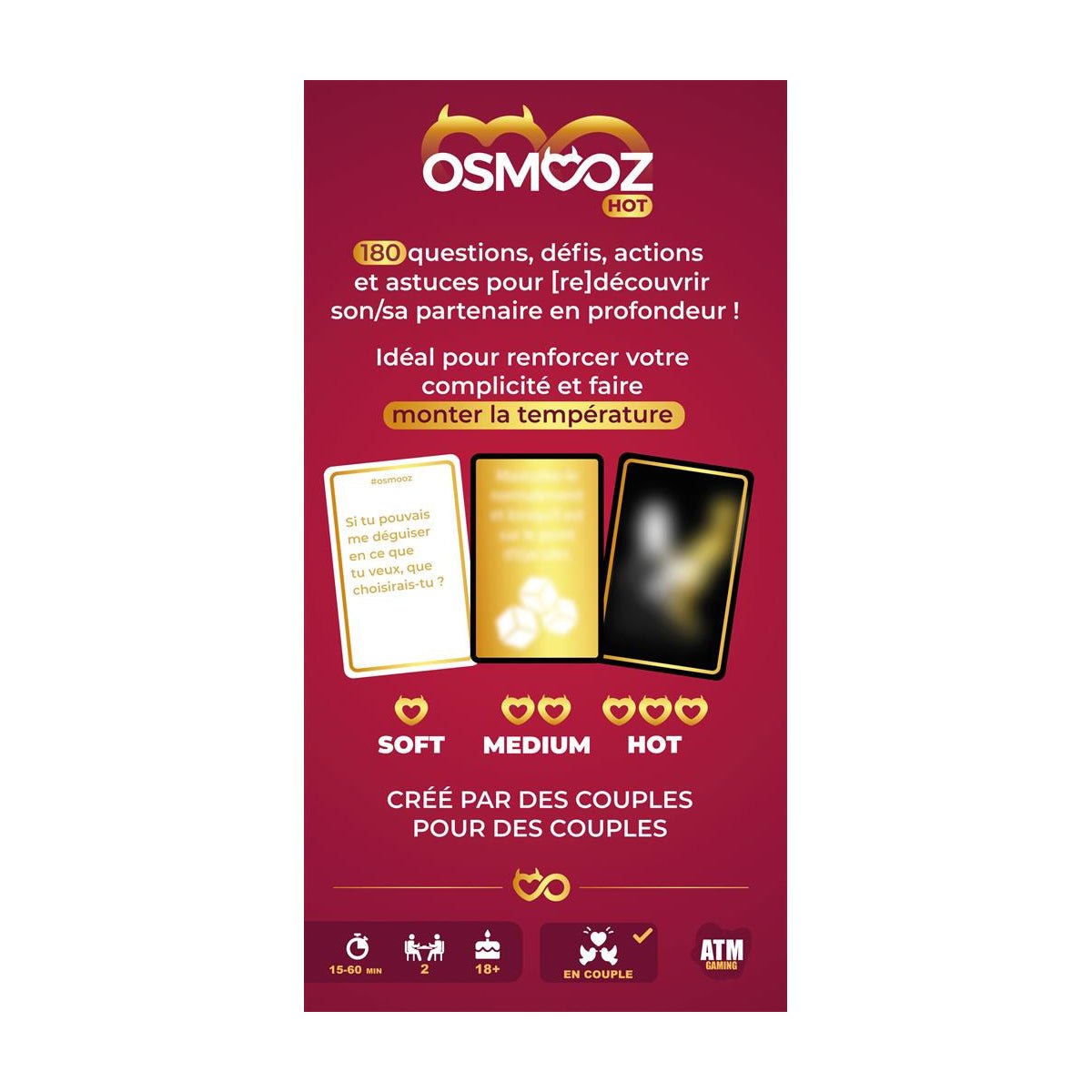 Osmooz Hot - Jeu de cartes - Accessoire Intime - Condomz