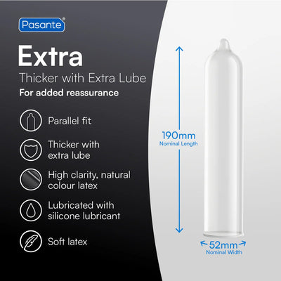Pasante Extra - Extra-Lubrifié & Extra-Résistant - Condomz