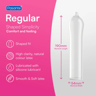 Pasante Regular - 54 mm & Latex - Condomz
