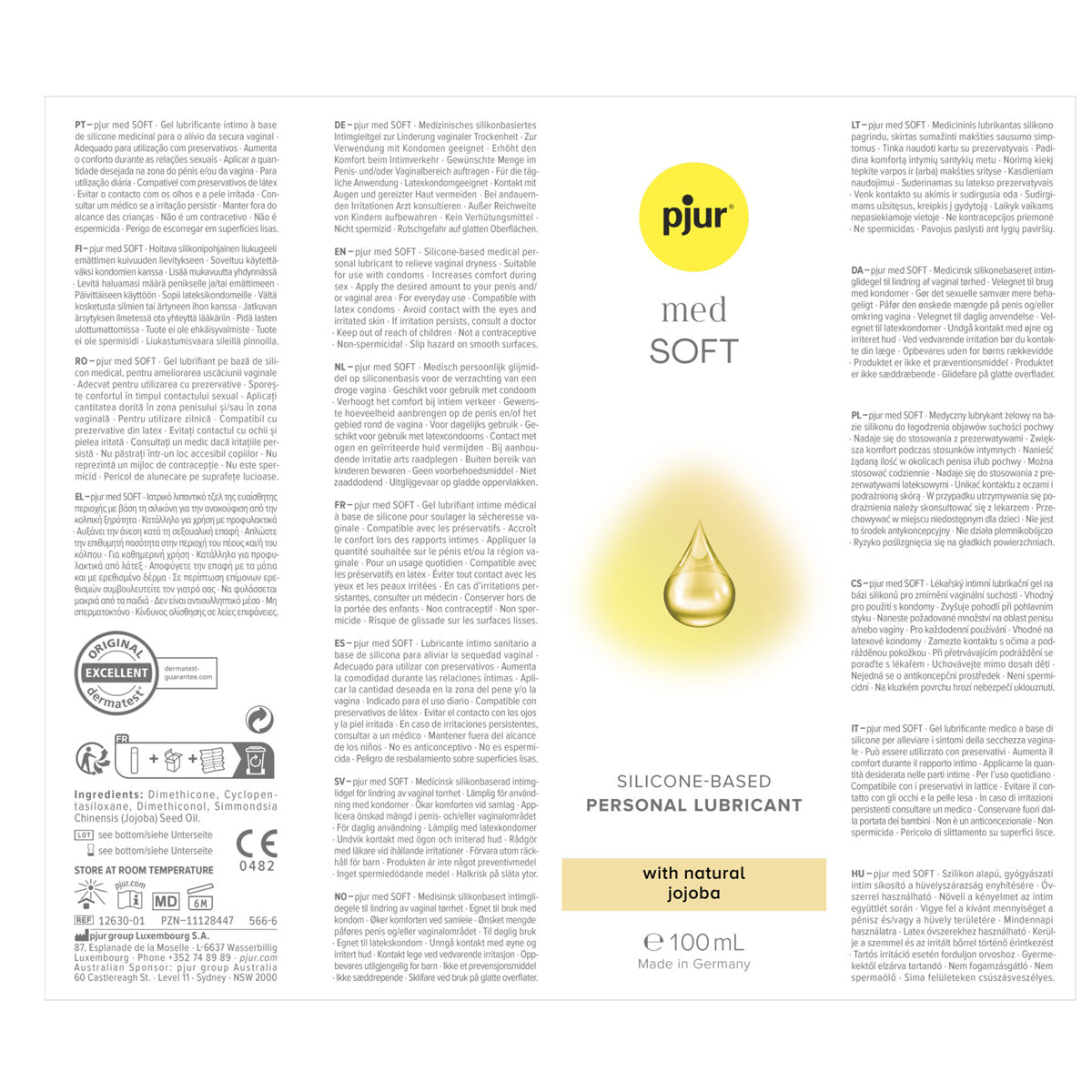 Pjur med Soft - Hydratant & À Base de Silicone - Condomz