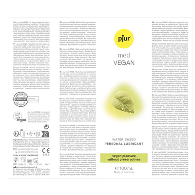 Pjur med Vegan - Hydratant & À Base d'Eau - Condomz