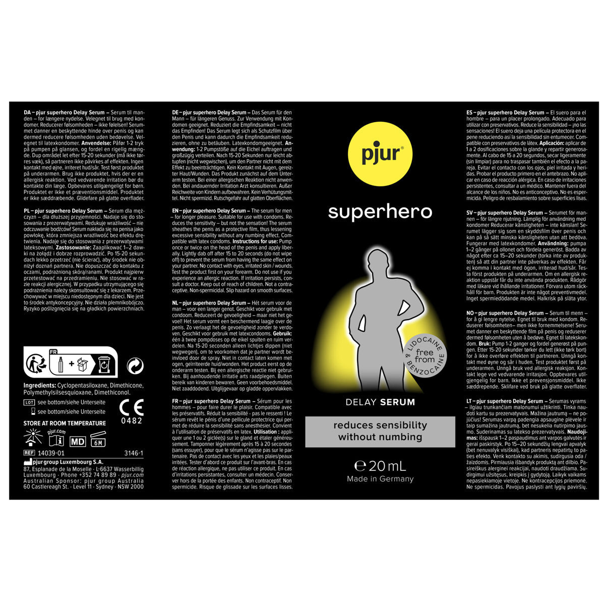Pjur SuperHero Serum - Effet Retardant & Soin Intime - Condomz