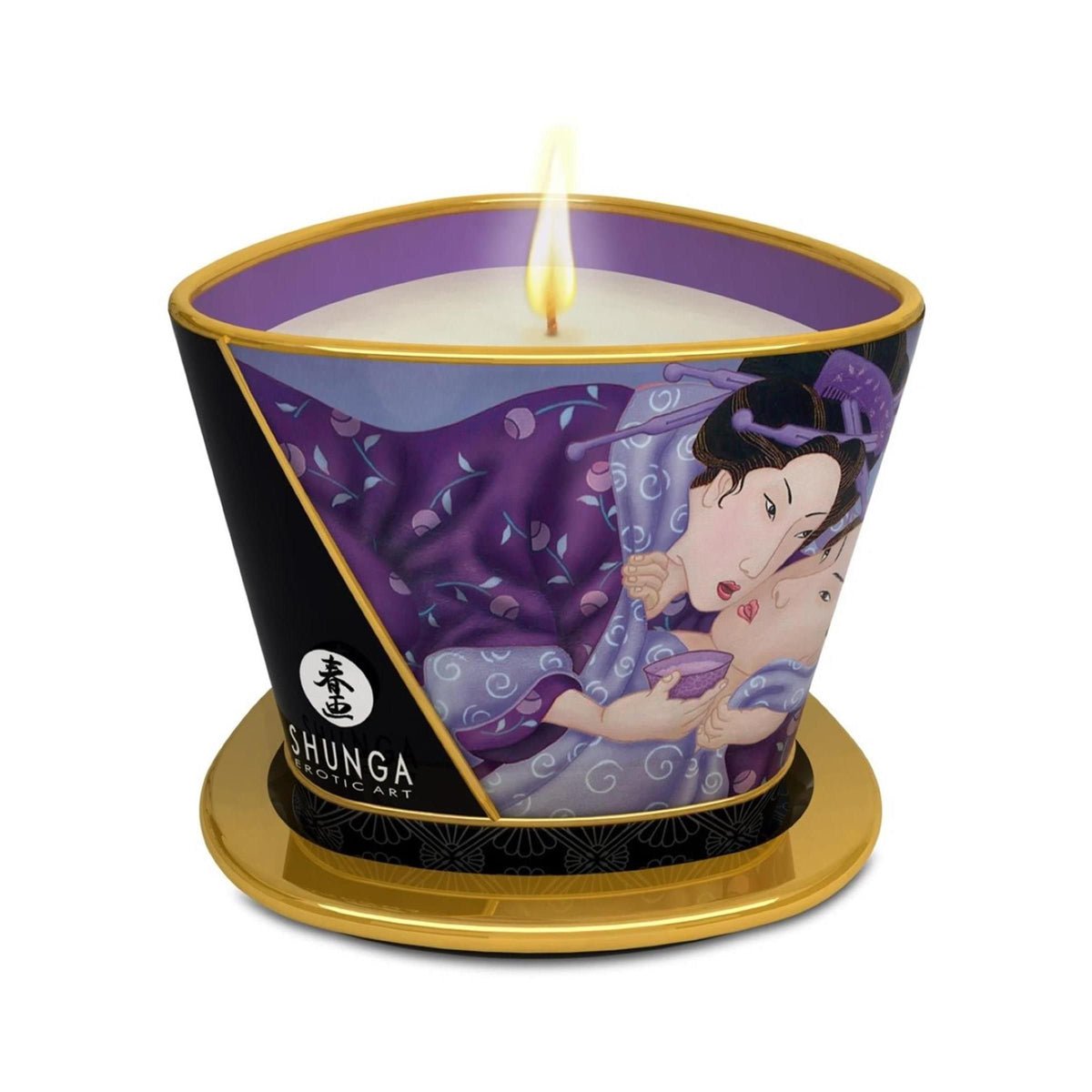 Shunga Bougie de massage - Parfumé & Effet Chauffant - Condomz