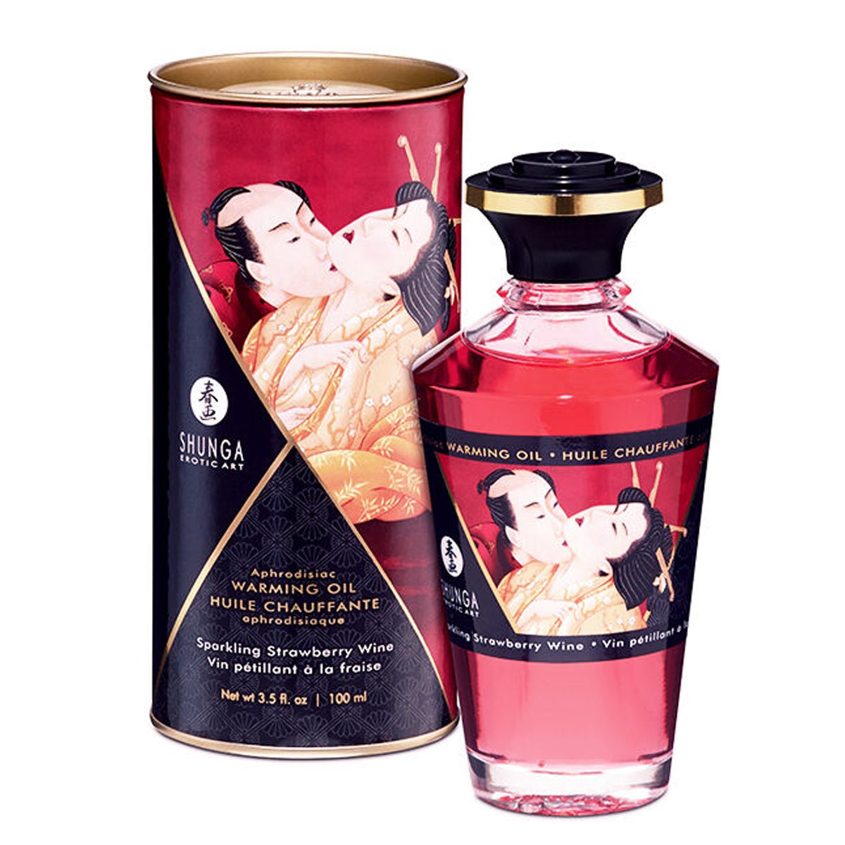 Shunga Huile Chauffante Aphrodisiaque - Parfumé & Effet Massant - Condomz