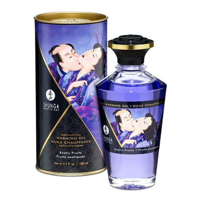 Shunga Huile Chauffante Aphrodisiaque - Parfumé & Effet Massant - Condomz