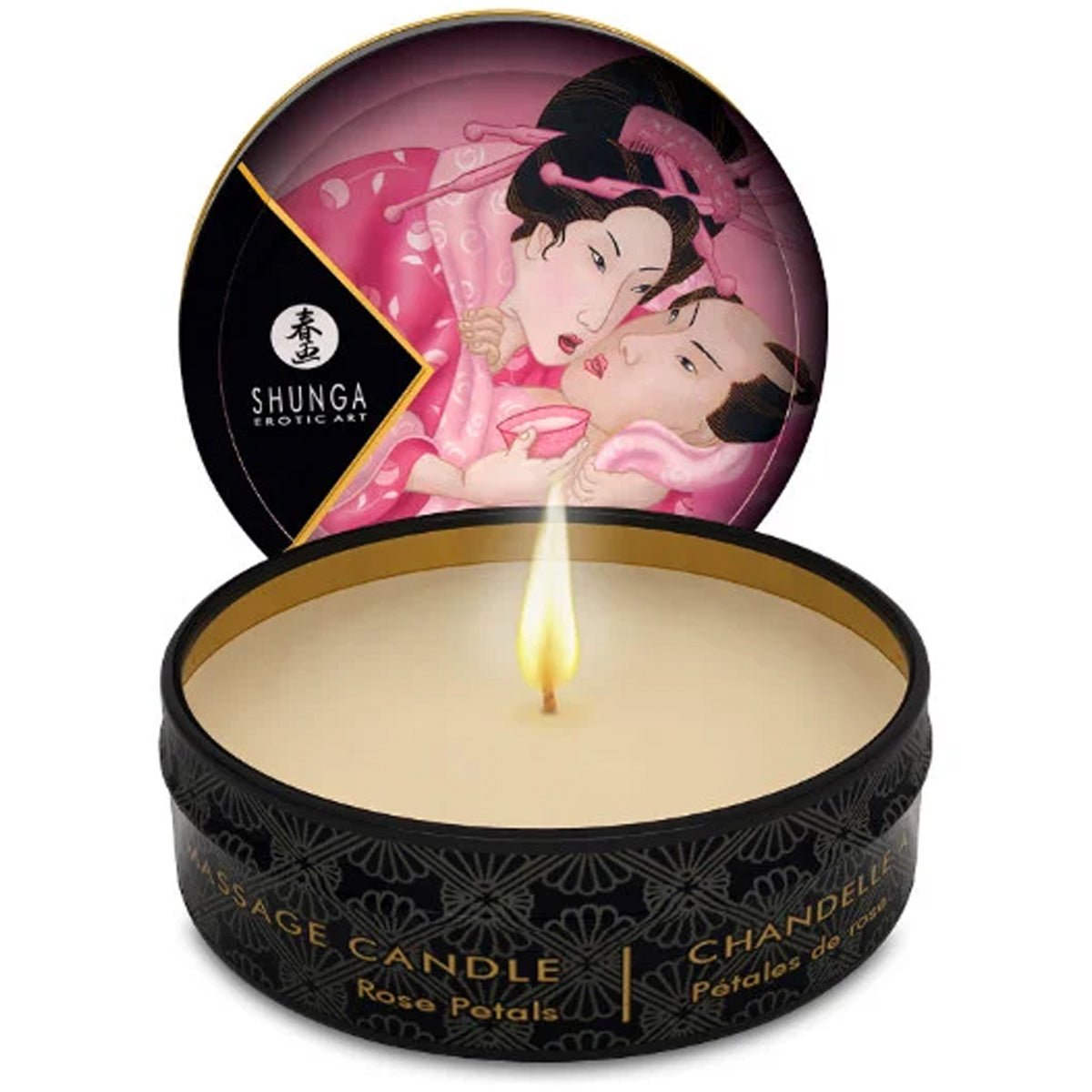 Shunga Mini Bougie de massage - Effet Chauffant & Parfumé - Condomz