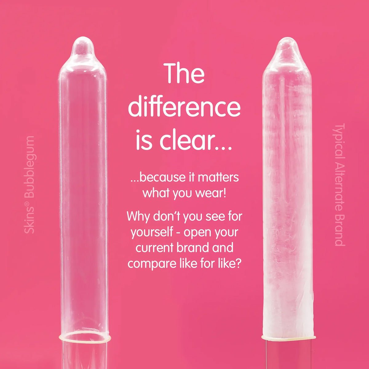 Skins Bubblegum - Parfumé & Extra-Lubrifié - Condomz