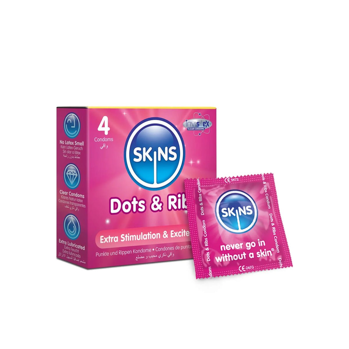 Skins Dots & Ribs - Perlé - Condomz