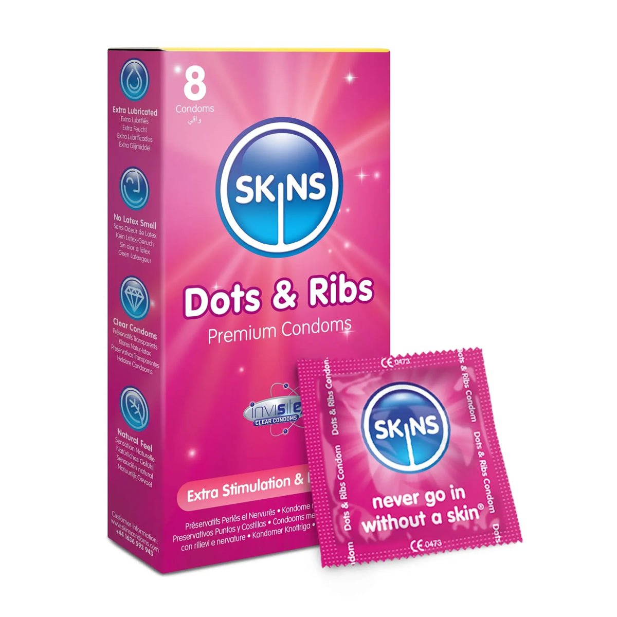 Skins Dots & Ribs - Perlé - Condomz