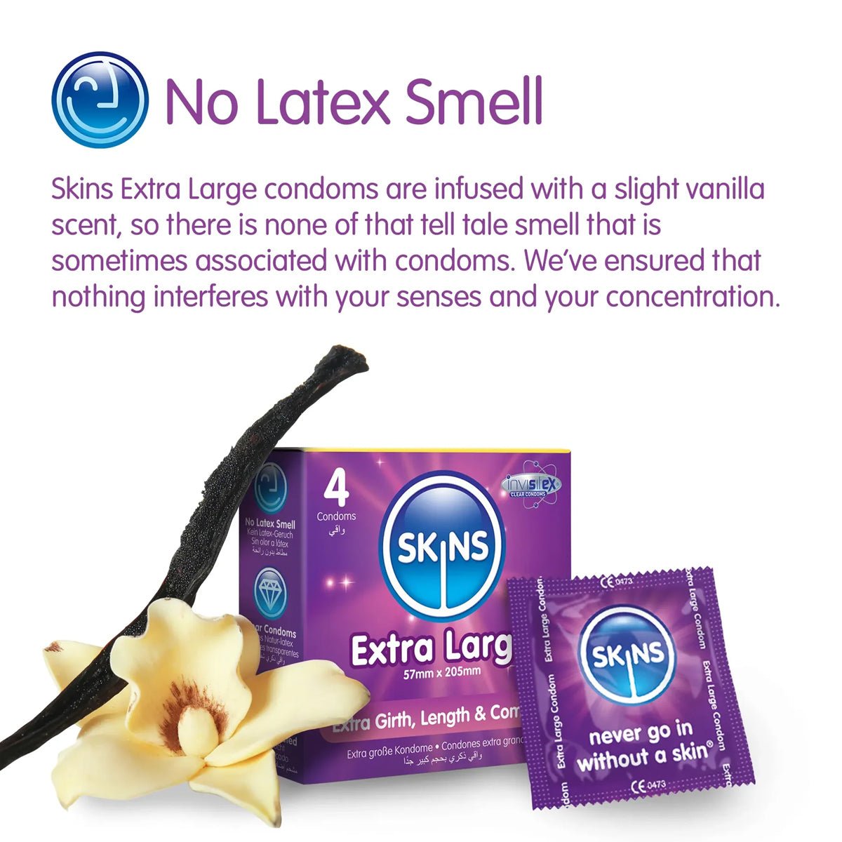 Skins Extra Large - Grande Taille & Extra-Lubrifié - Condomz