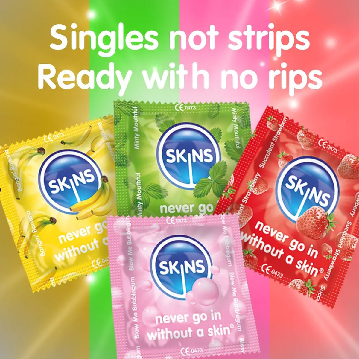 Skins Flavoured - Extra-Lubrifié & Parfumé - Condomz