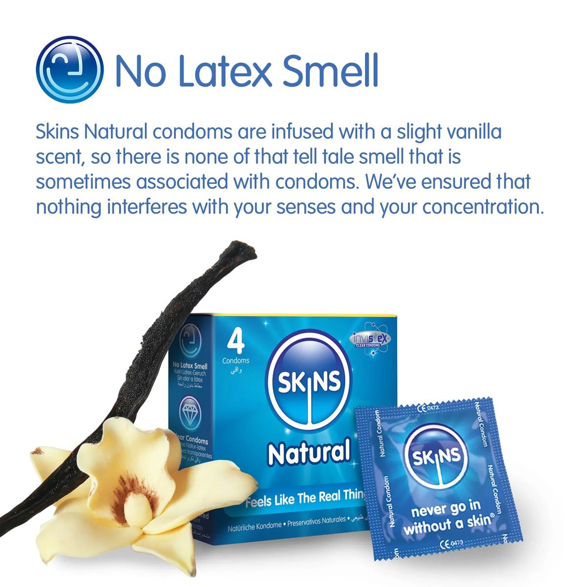 Skins Natural - Extra-Lubrifié & Parfumé - Condomz
