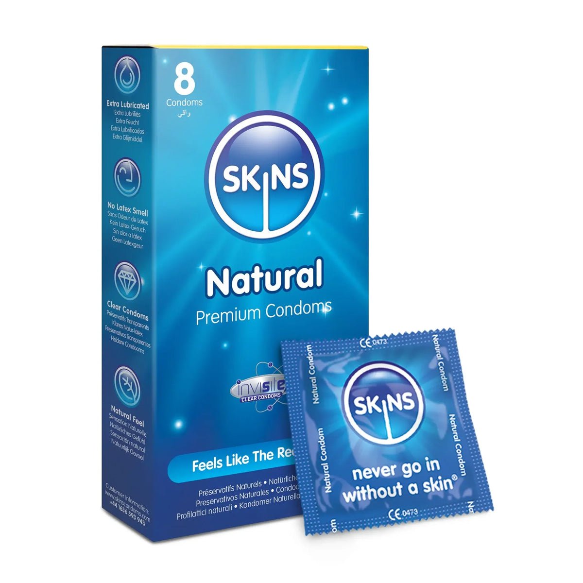 Skins Natural - Extra-Lubrifié & Parfumé - Condomz