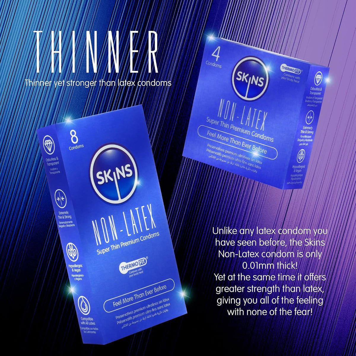 Skins Non-Latex - Ultra-Fin & Sans Latex - Condomz