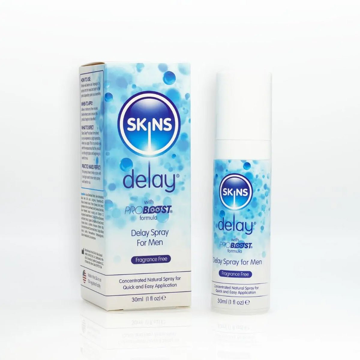 Skins Spray Retardateur Naturel - À Base d'Eau - Condomz