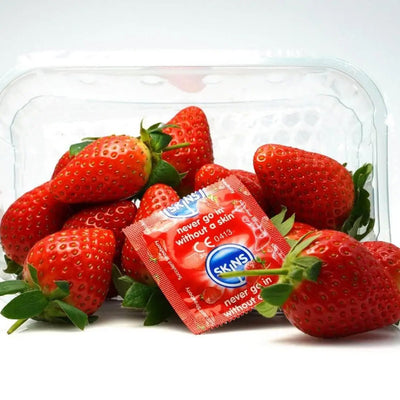 Skins Strawberry - Extra-Lubrifié & Parfumé - Condomz