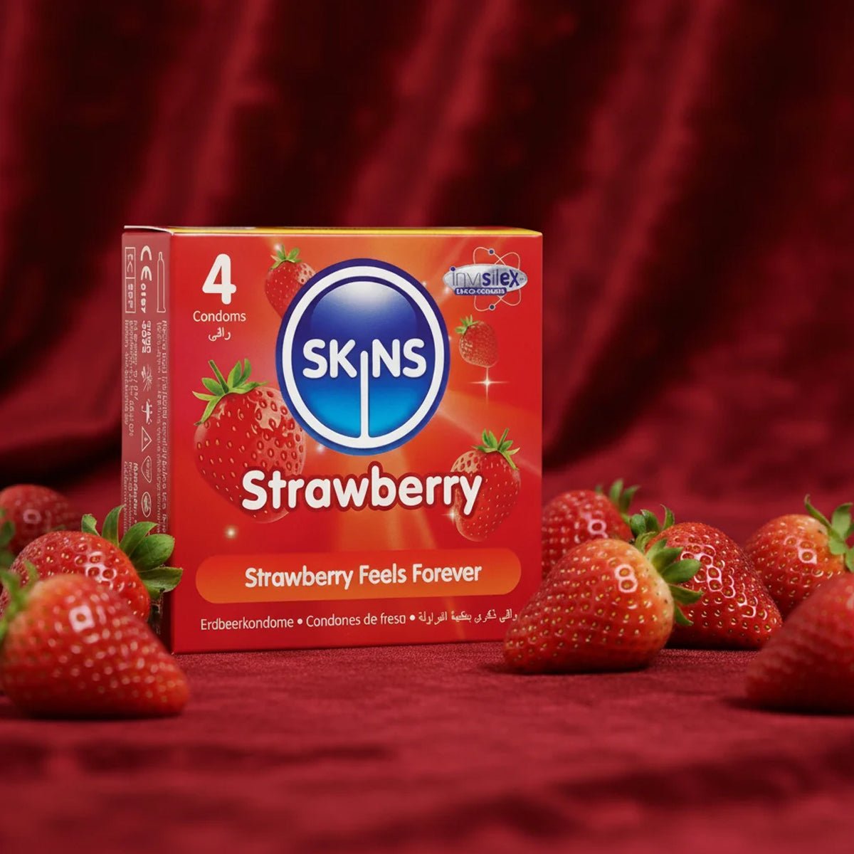 Skins Strawberry - Extra-Lubrifié & Parfumé - Condomz