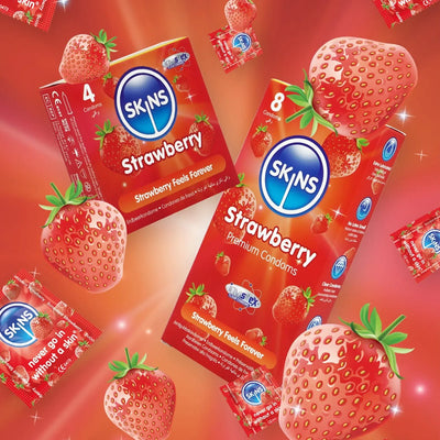 Skins Strawberry - Extra-Lubrifié & Parfumé - Condomz