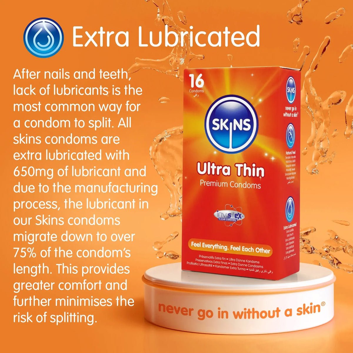 Skins Ultra Thin - Ultra-Fin & Extra-Lubrifié - Condomz