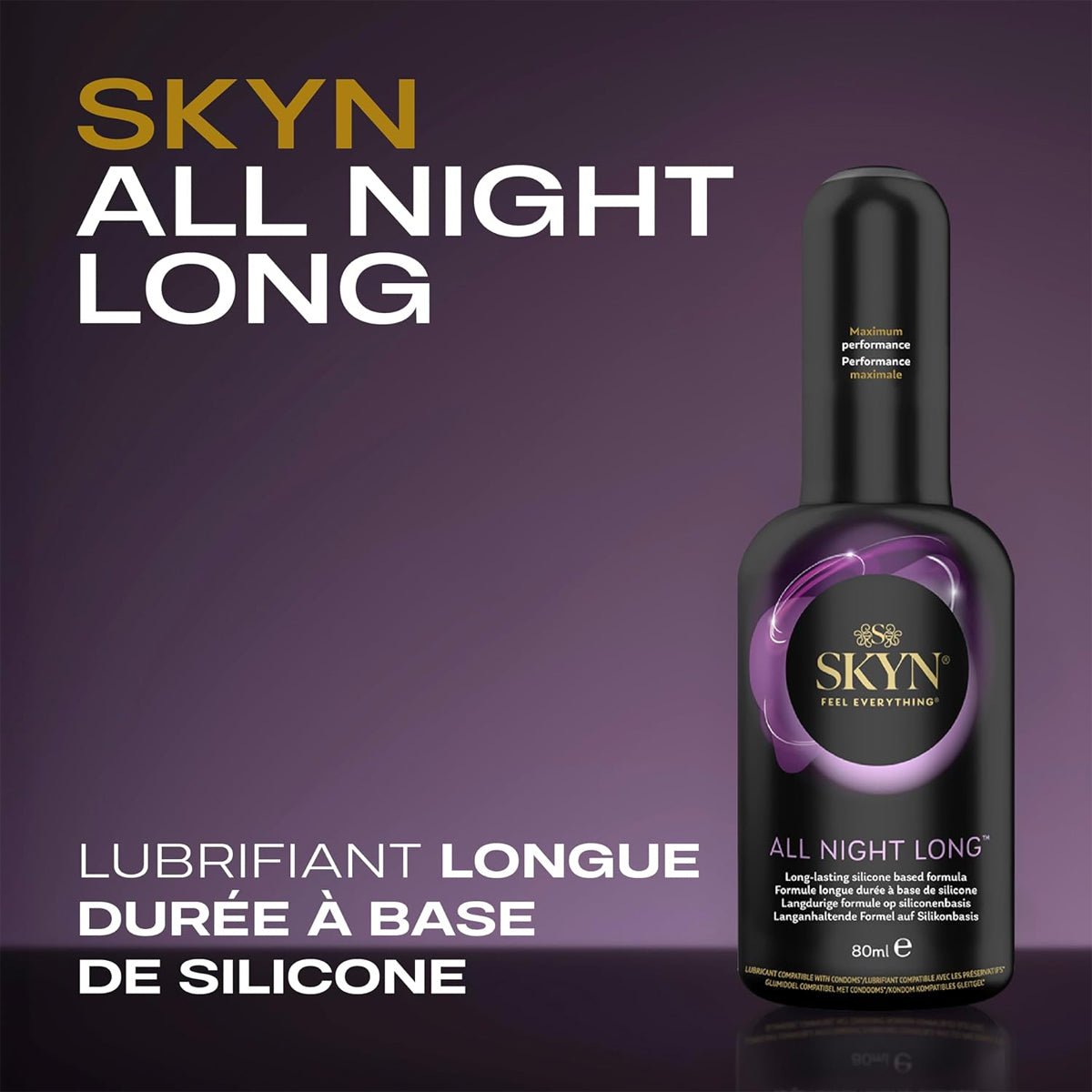 Skyn All Night Long - Longue Durée & À Base de Silicone - Condomz