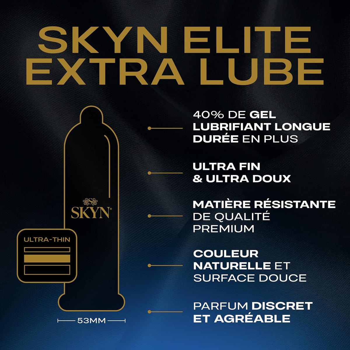 Skyn Elite extra lubrifié - Ultra-Fin & Sans Latex - Condomz