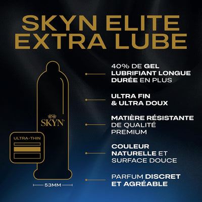 Skyn Elite extra lubrifié - Ultra-Fin & Sans Latex - Condomz