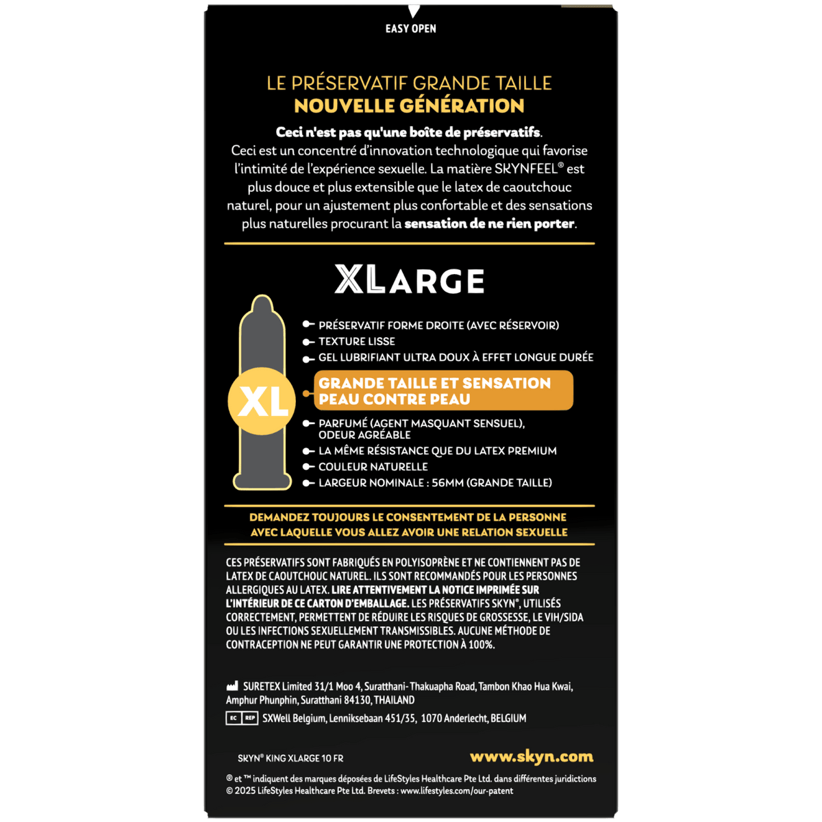 SKYN King XLarge - Grande Taille - Condomz